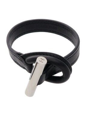 Hermes Leather Bracelet Silver